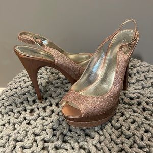 Bakers Sparkly Pink Heels